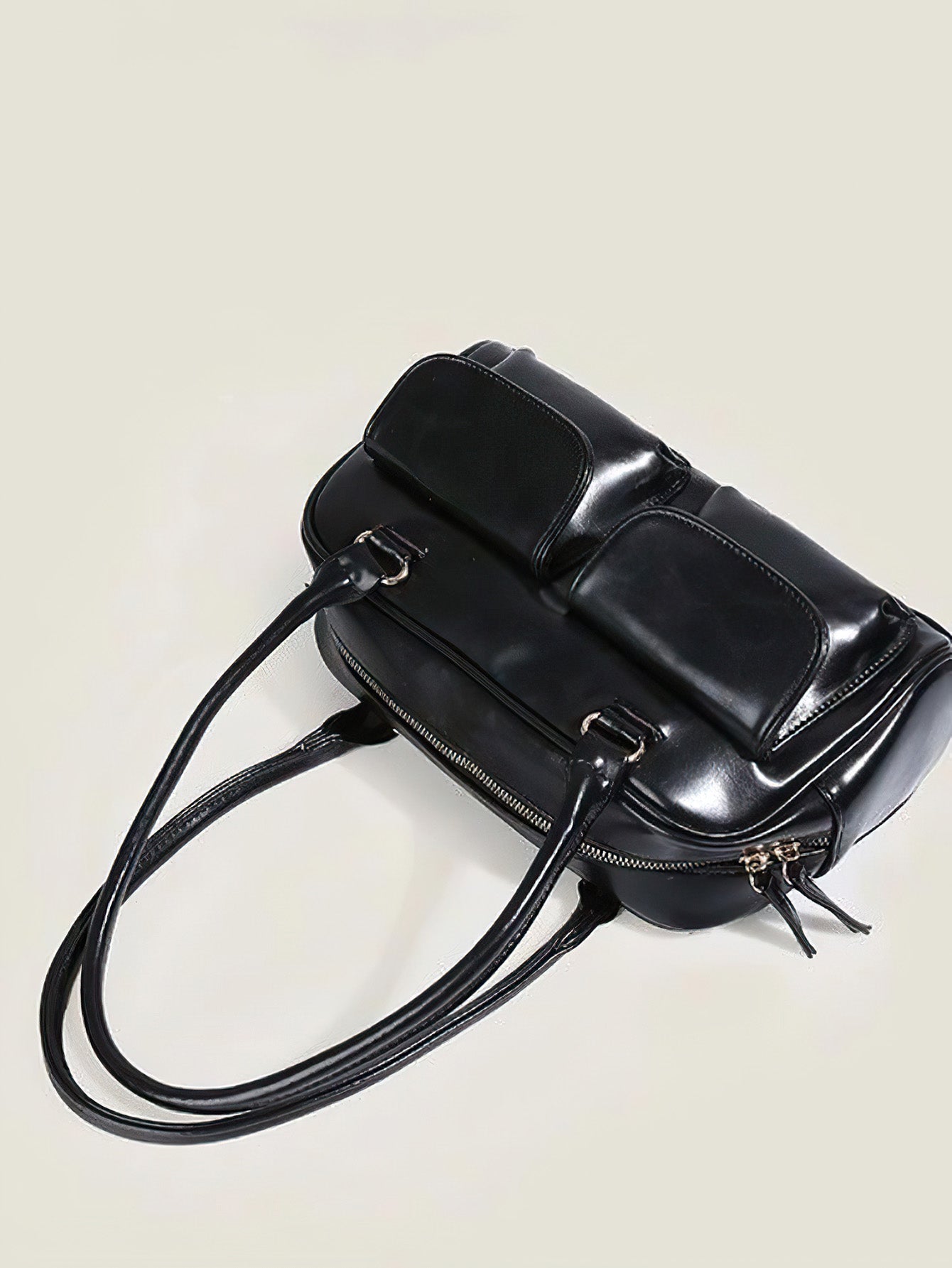 Minimalist Underarm Tote - Compact Commuter Bag with Hidden Compartment - 2 Colours