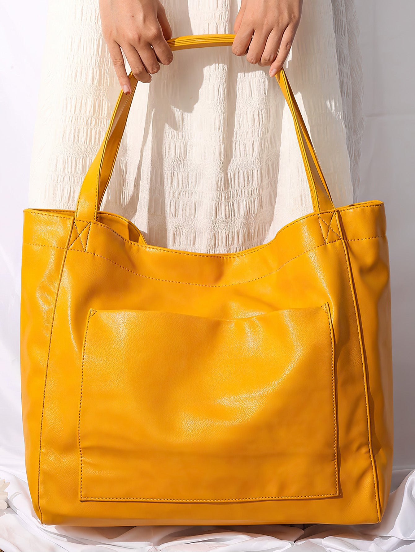 Vintage Style PU Leather Tote Bag - 7 Colours
