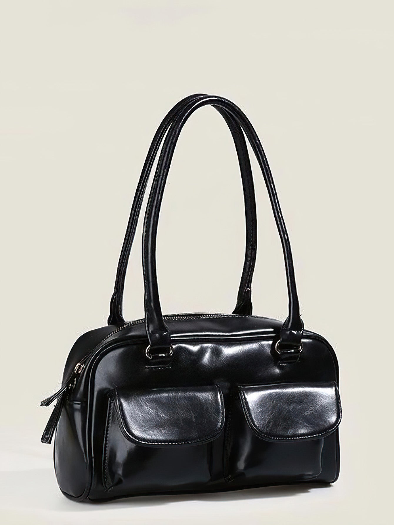 Minimalist Underarm Tote - Compact Commuter Bag with Hidden Compartment - 2 Colours