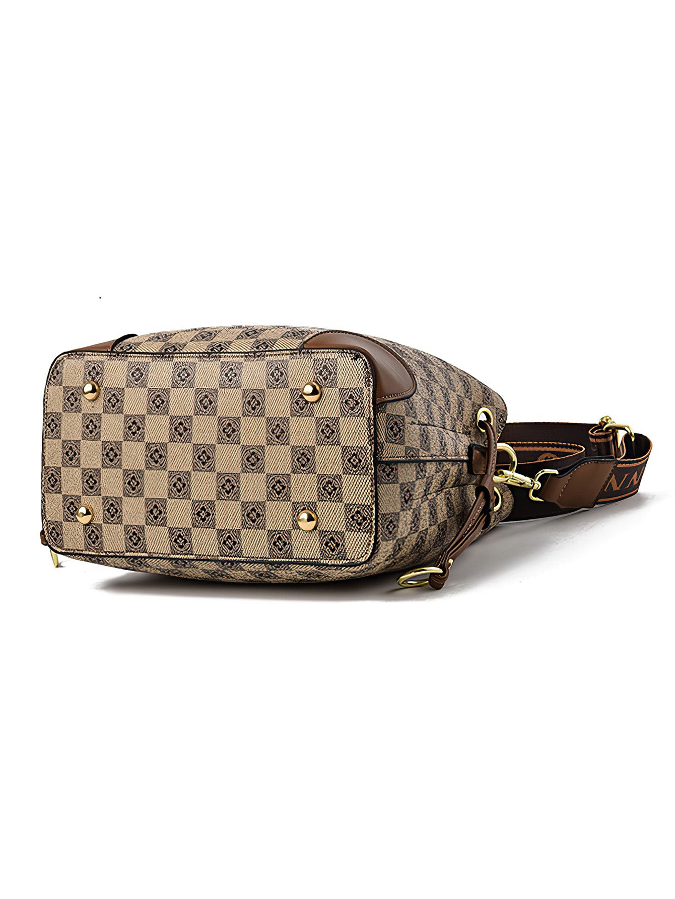 Retro Checkered Bucket Bag: Vintage-Inspired Crossbody for Women - 2 Colours