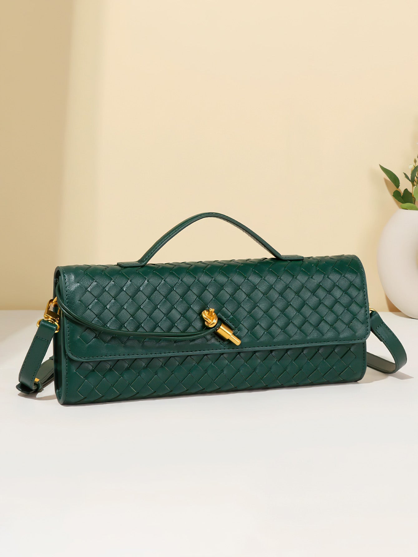 Vintage Woven Clutch Bag: Retro Accordion Crossbody for Evening & Daily Use - 16 Colours