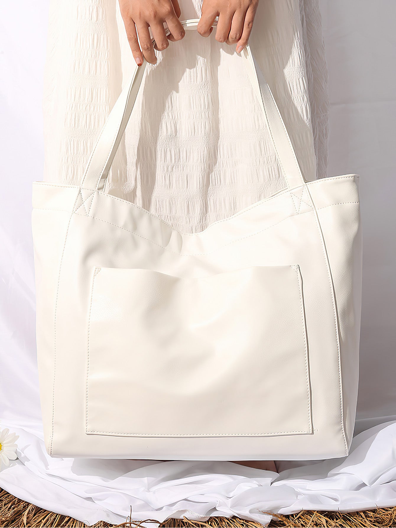 Vintage Style PU Leather Tote Bag - 7 Colours