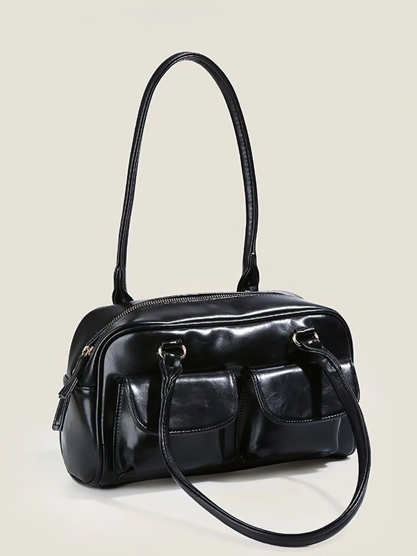 Minimalist Underarm Tote - Compact Commuter Bag with Hidden Compartment - 2 Colours
