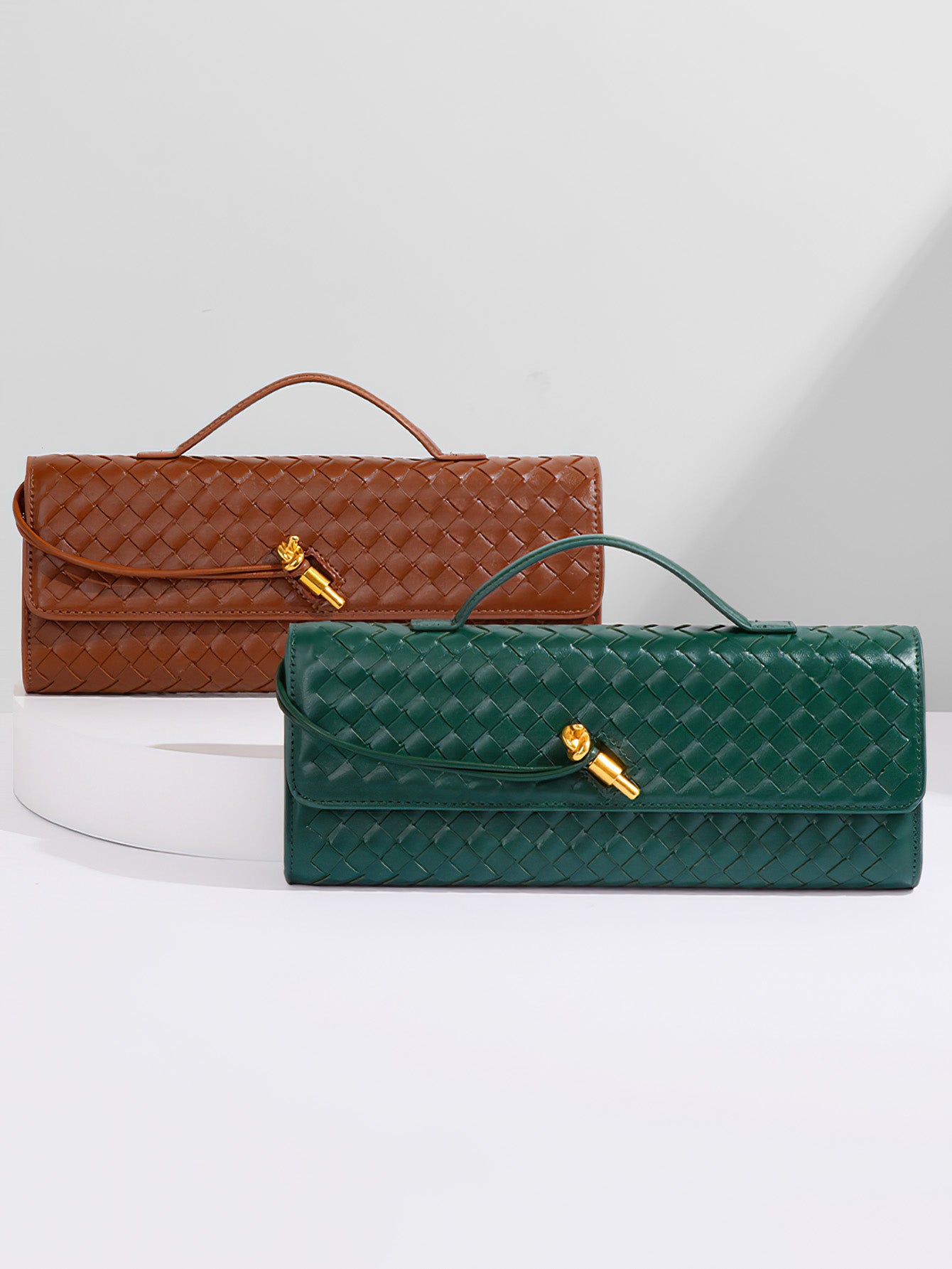 Vintage Woven Clutch Bag: Retro Accordion Crossbody for Evening & Daily Use - 16 Colours