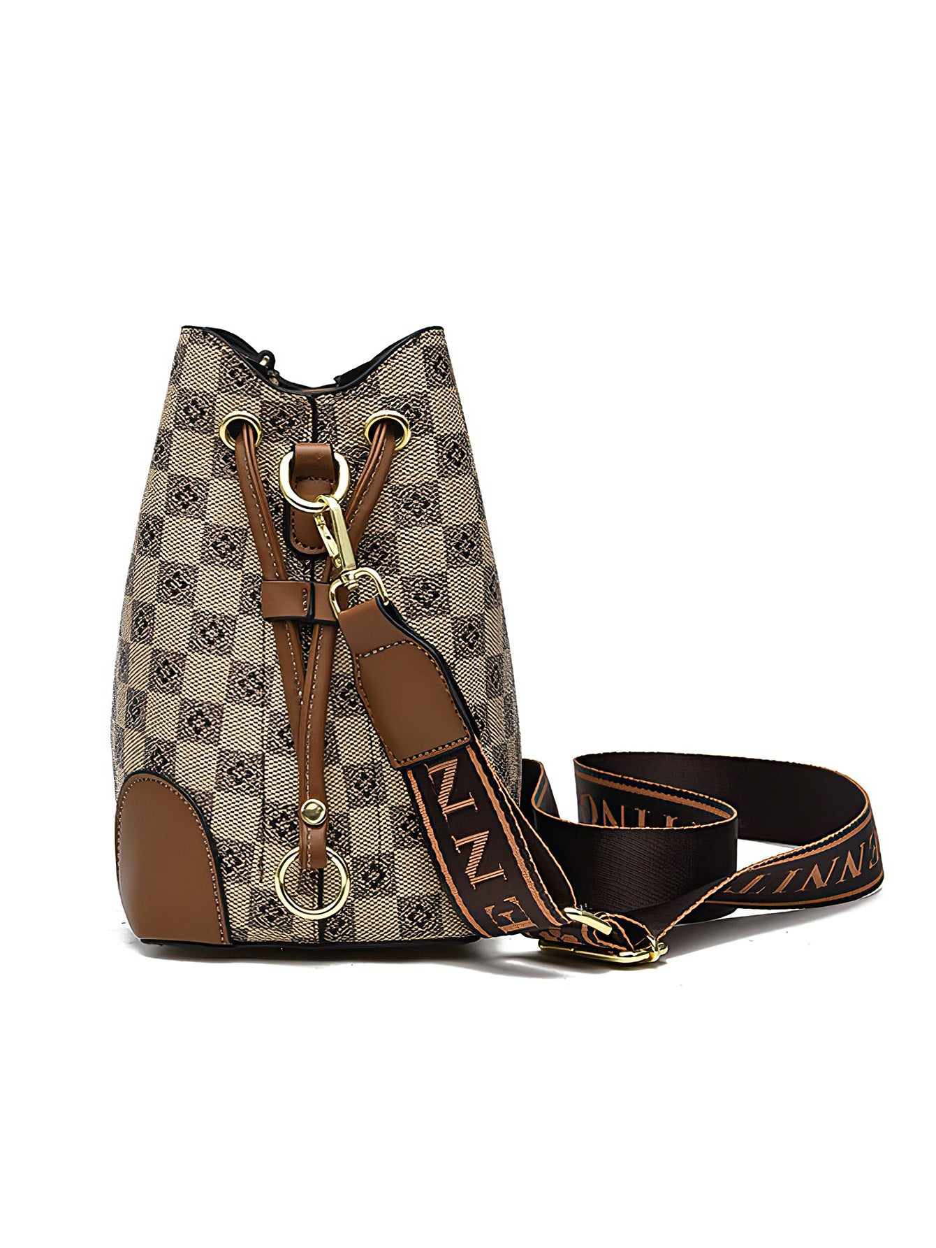 Retro Checkered Bucket Bag: Vintage-Inspired Crossbody for Women - 2 Colours