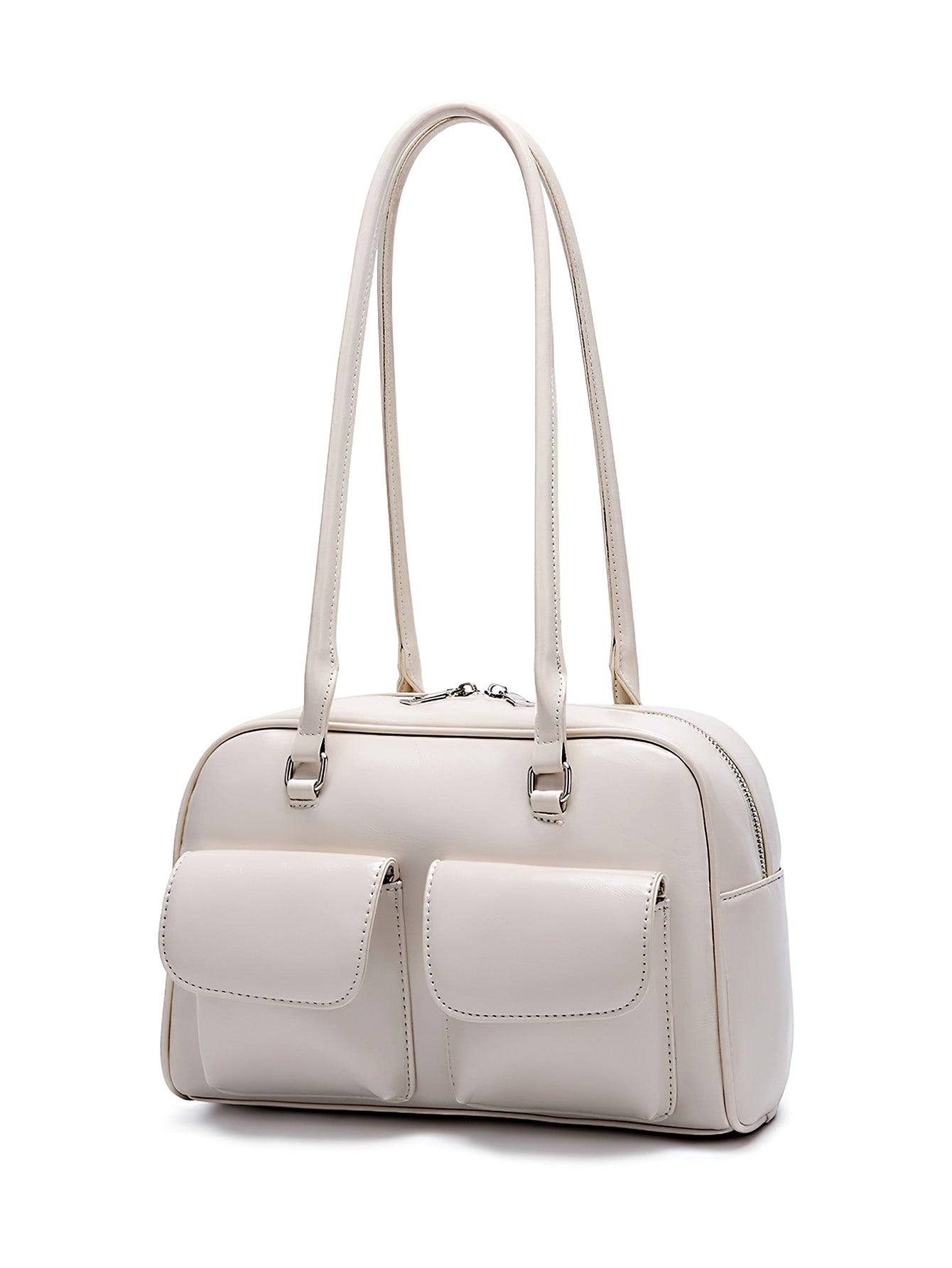 Minimalist Underarm Tote - Compact Commuter Bag with Hidden Compartment - 2 Colours