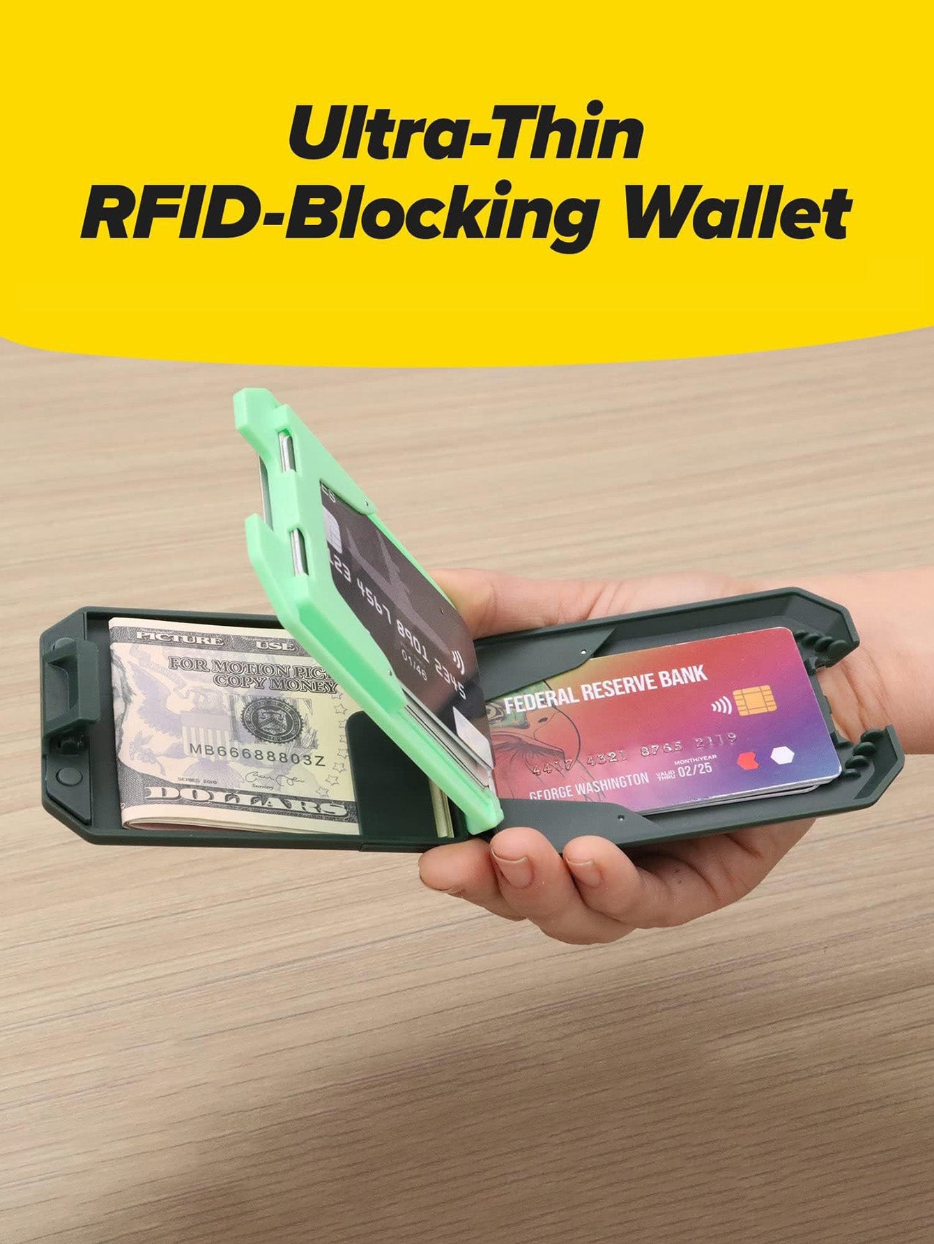 Ultra-Slim RFID Blocking Card Holder Wallet for Men
