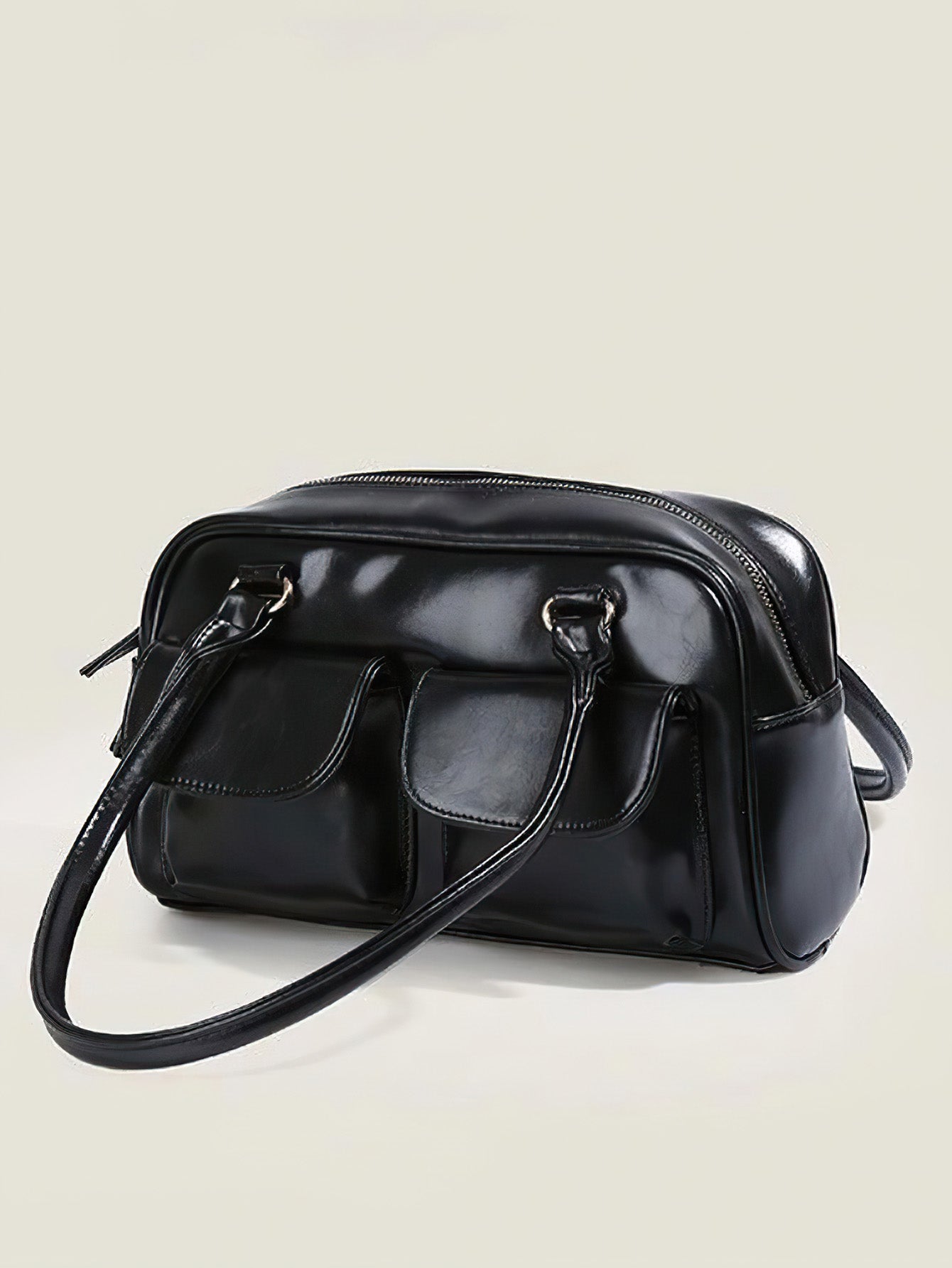 Minimalist Underarm Tote - Compact Commuter Bag with Hidden Compartment - 2 Colours