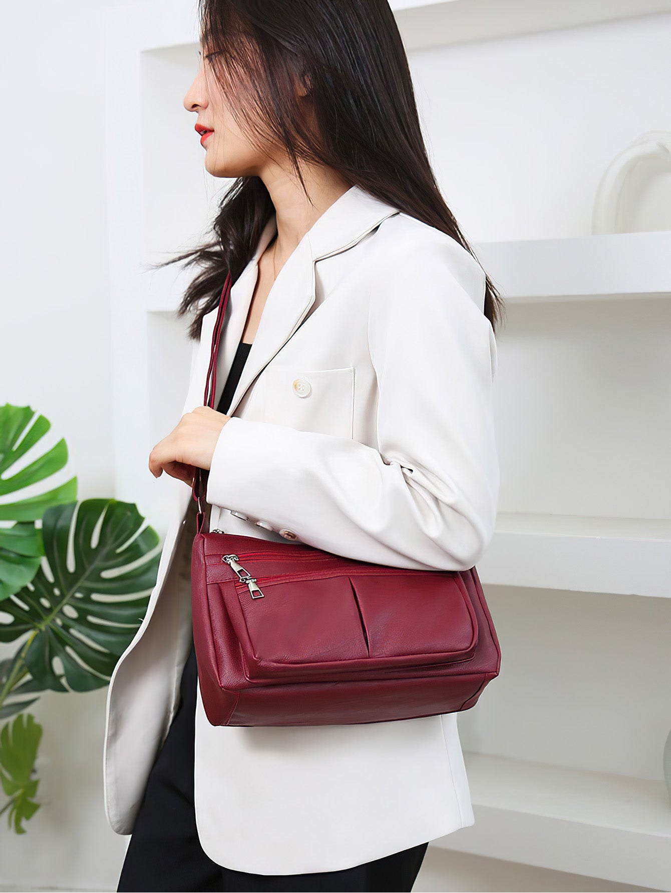 Chic Soft Leather Crossbody Bag for Women - 4 Colours