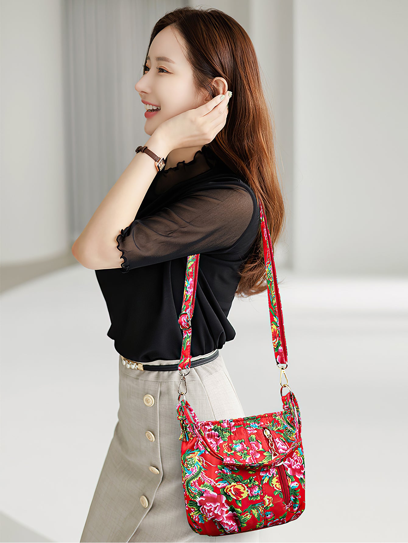 Stylish Vintage Crossbody Bag for Trendy Outings - 4 Colors