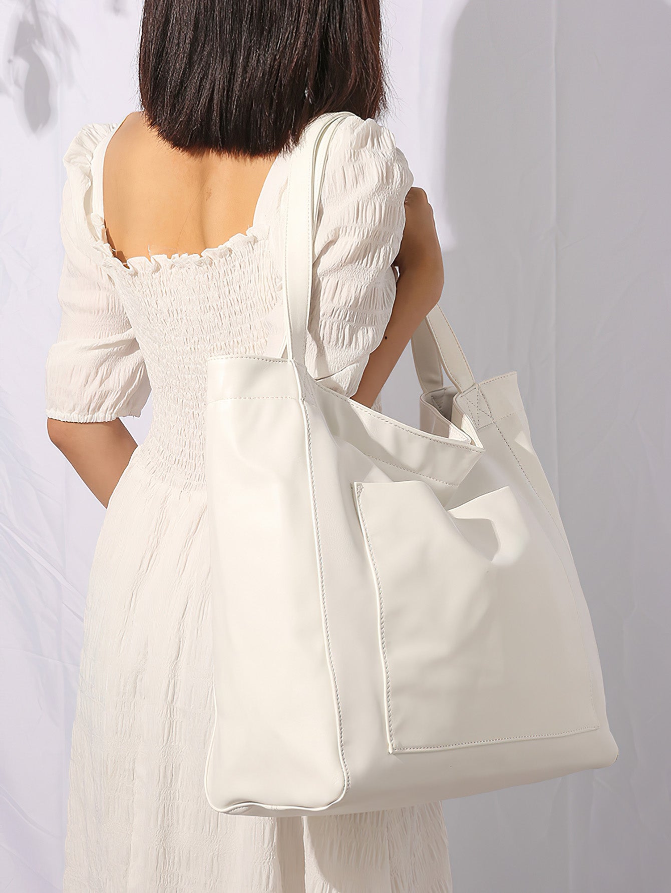 Vintage Style PU Leather Tote Bag - 7 Colours