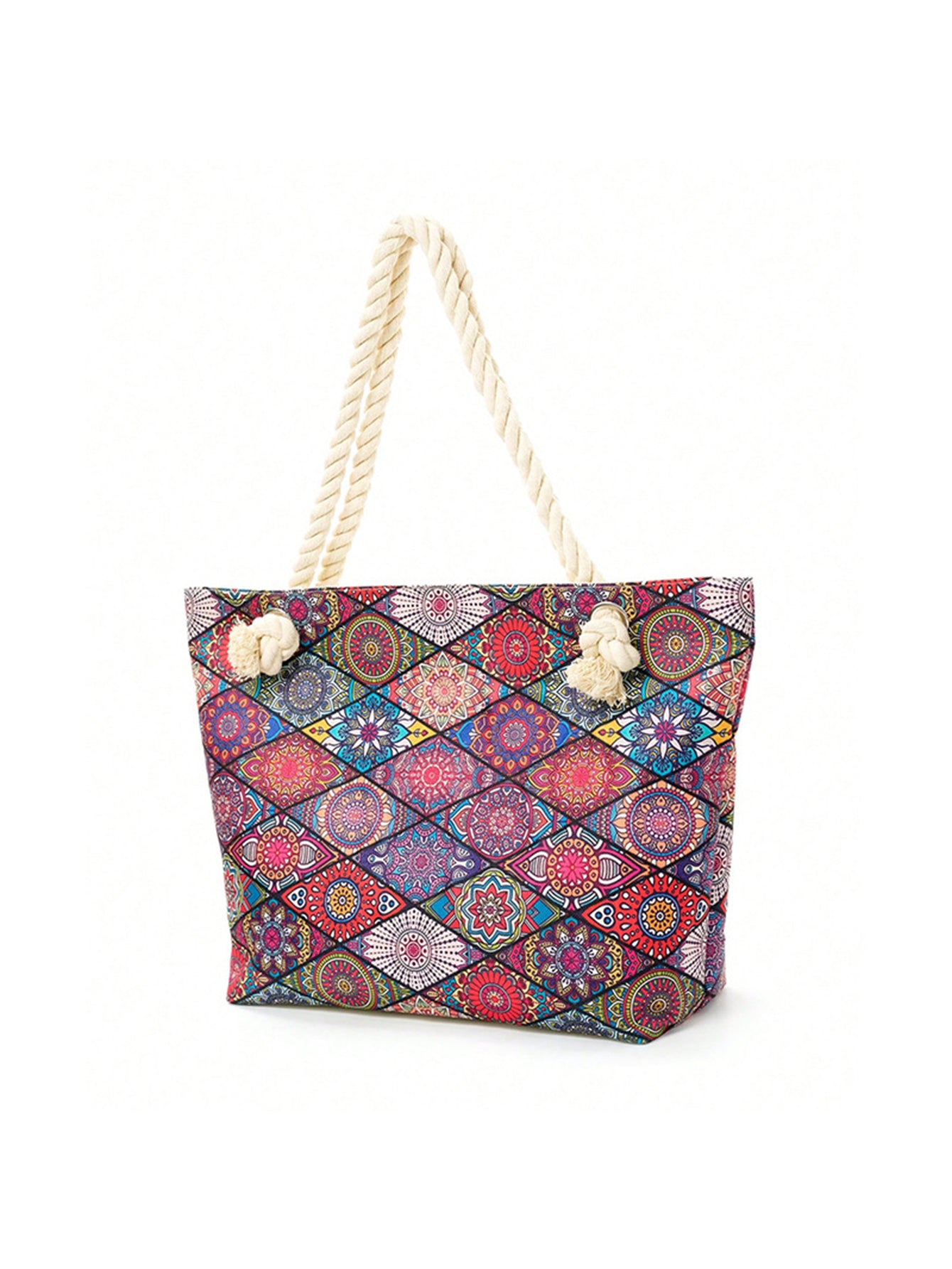 Bohemian geometric large-capacity handbag