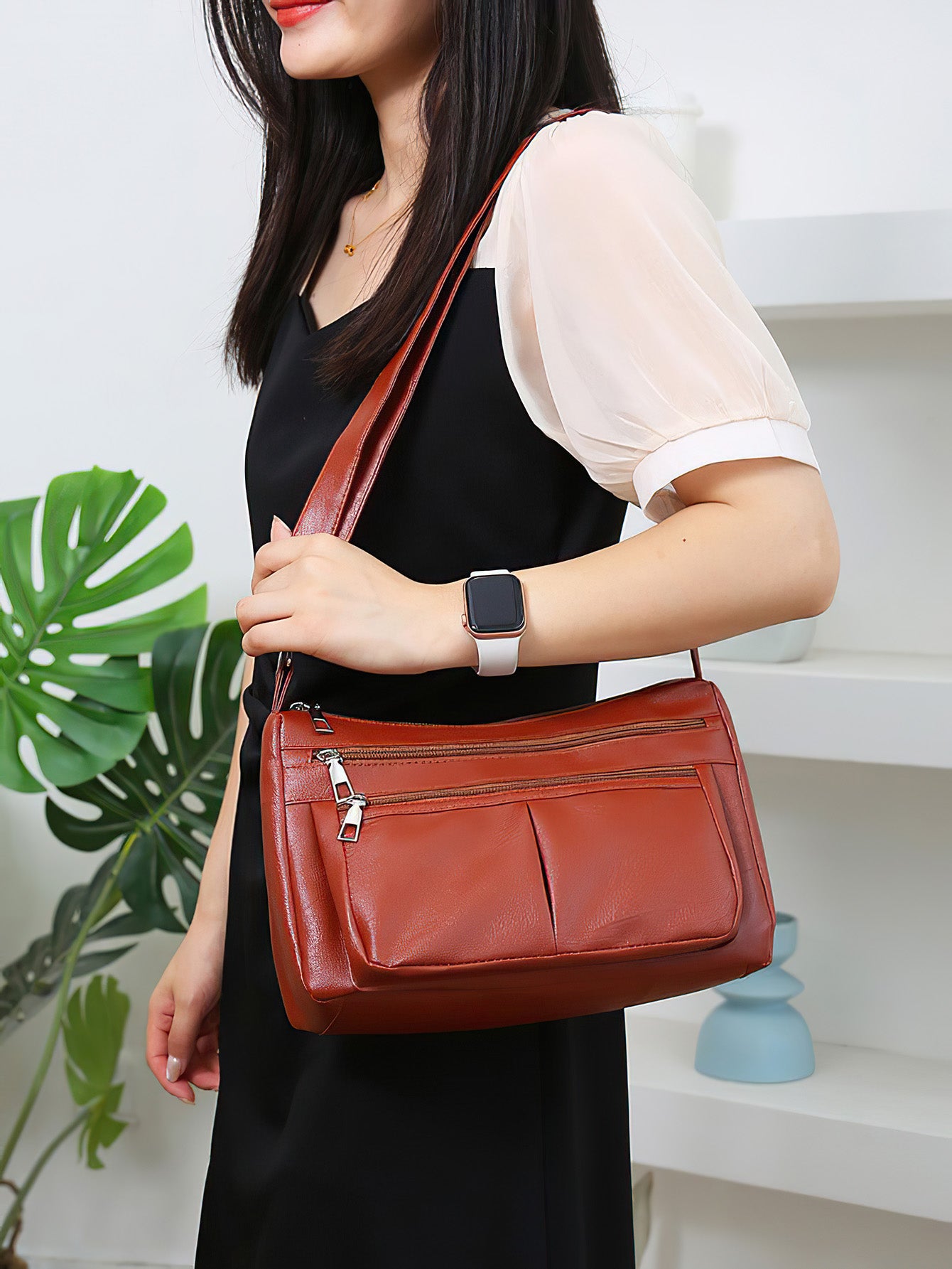 Chic Soft Leather Crossbody Bag for Women - 4 Colours