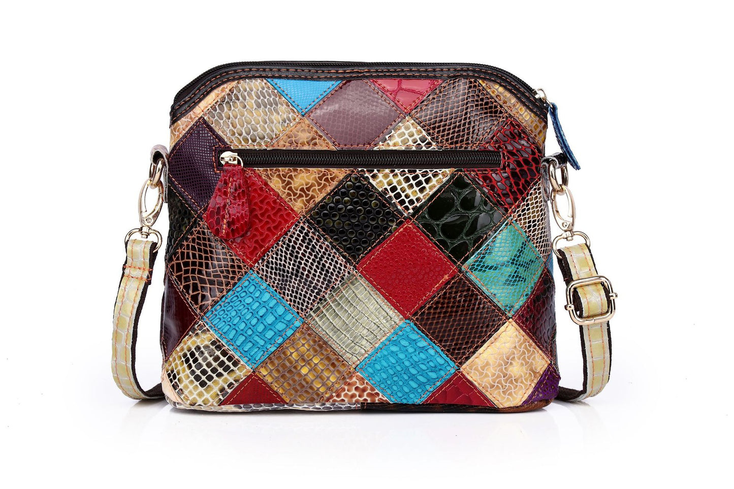 Small snake pattern purse & floral leather crossbody shoulder tote bag