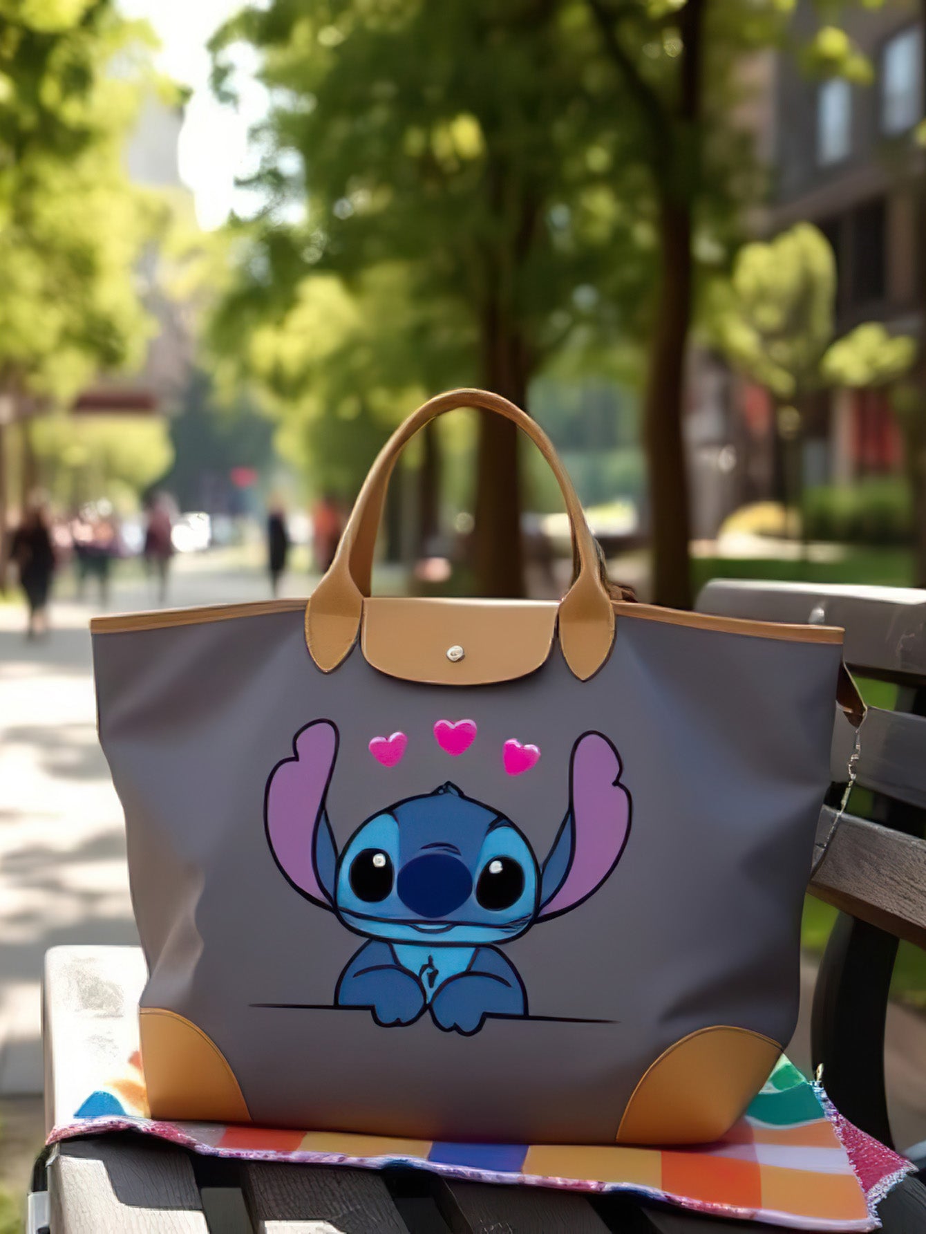 Stitch Cartoon Large-Capacity Oxford Tote Bag - 6 Colours