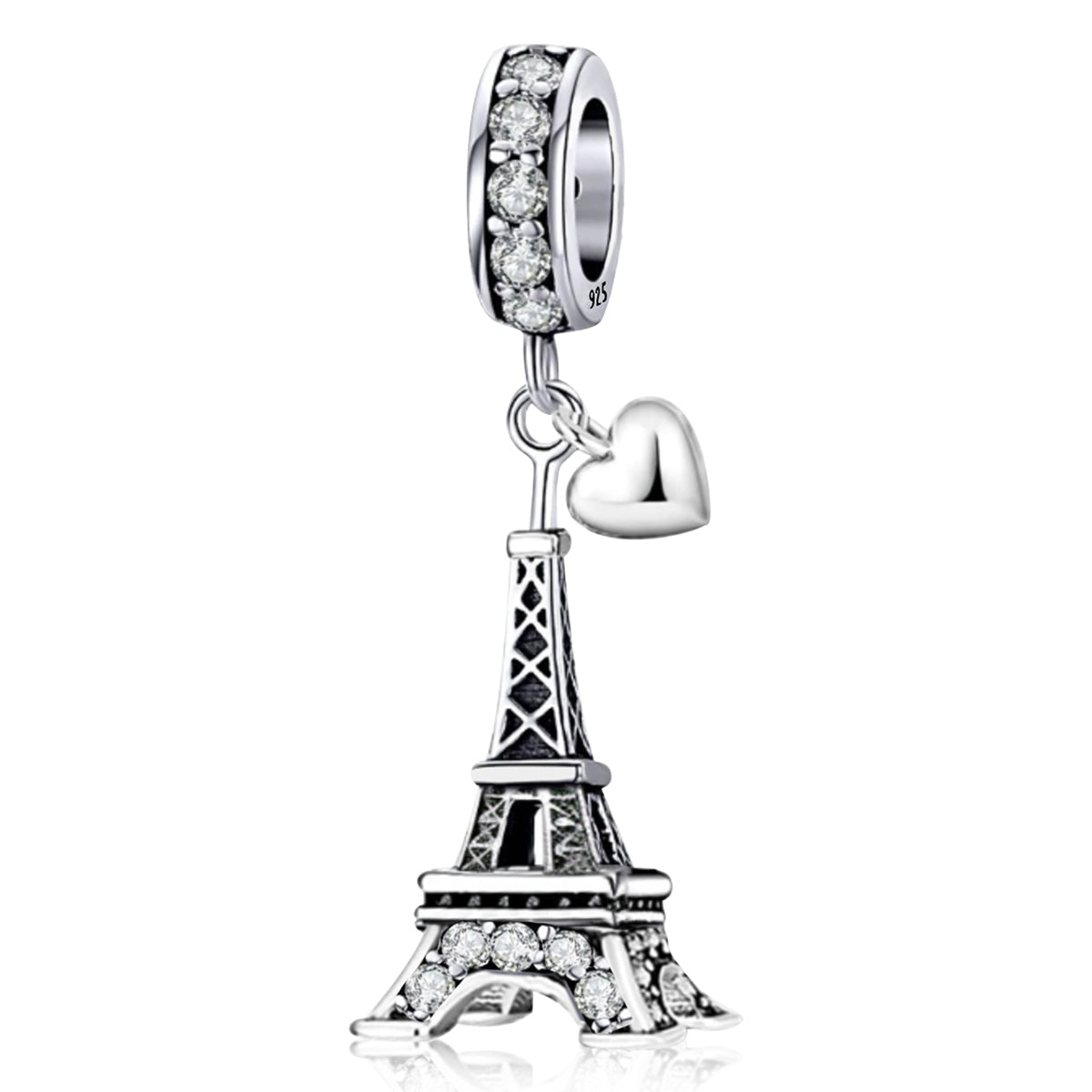 925 Sterling silver Eiffel Tower charm bead