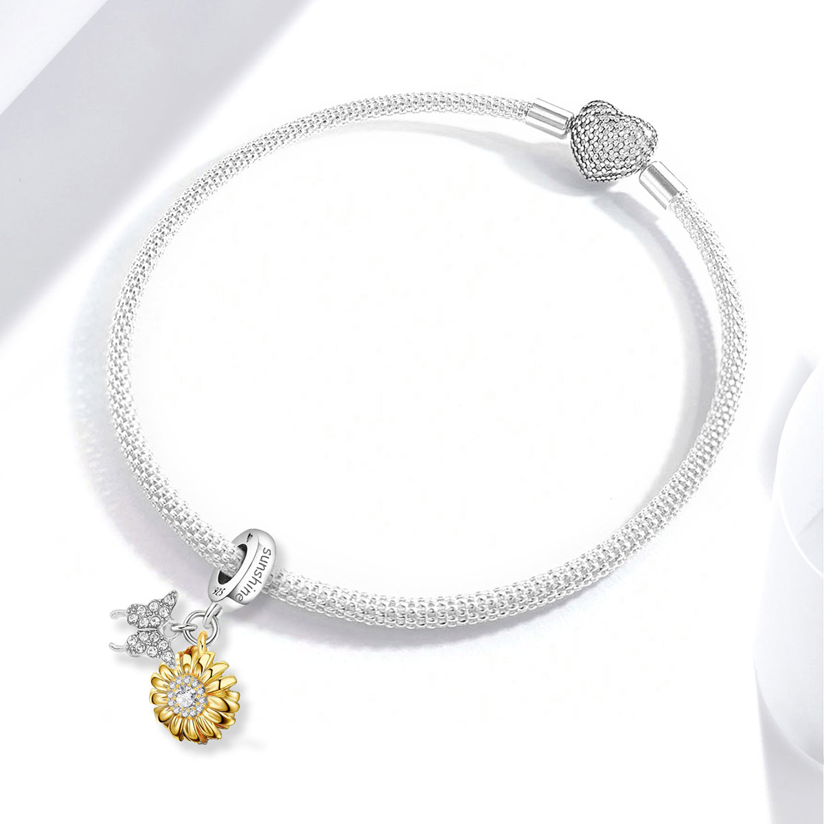 925 Sterling silver butterfly charm bead