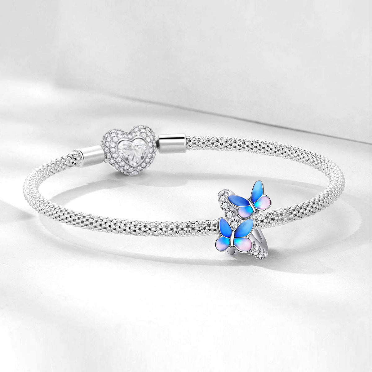 925 Sterling silver butterfly charm bead