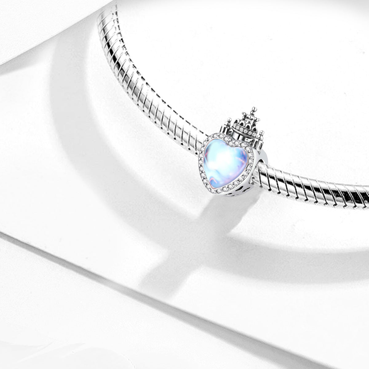 925 Sterling silver castle charm bead