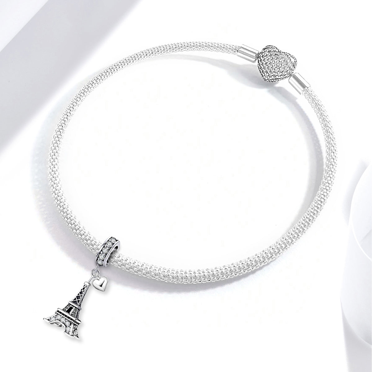 925 Sterling silver Eiffel Tower charm bead