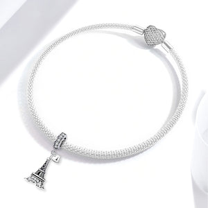 925 Sterling silver Eiffel Tower charm bead