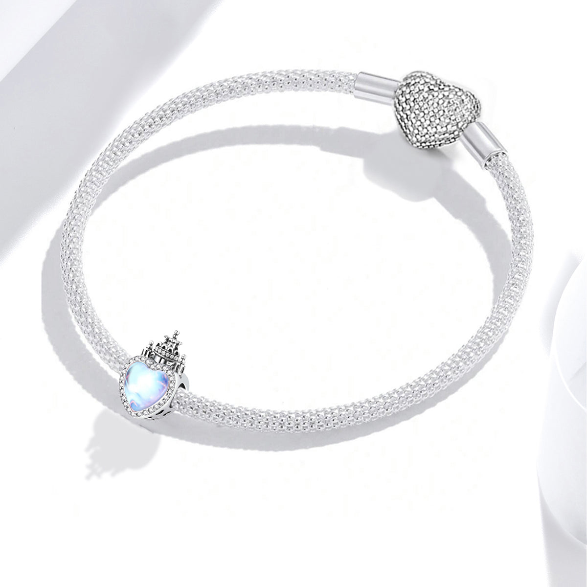 925 Sterling silver castle charm bead