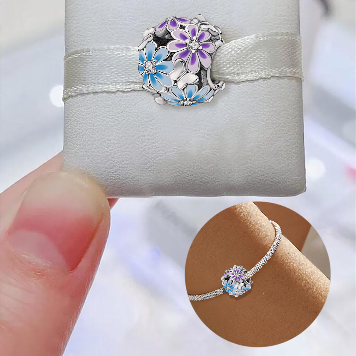 925 Sterling silver charm bead