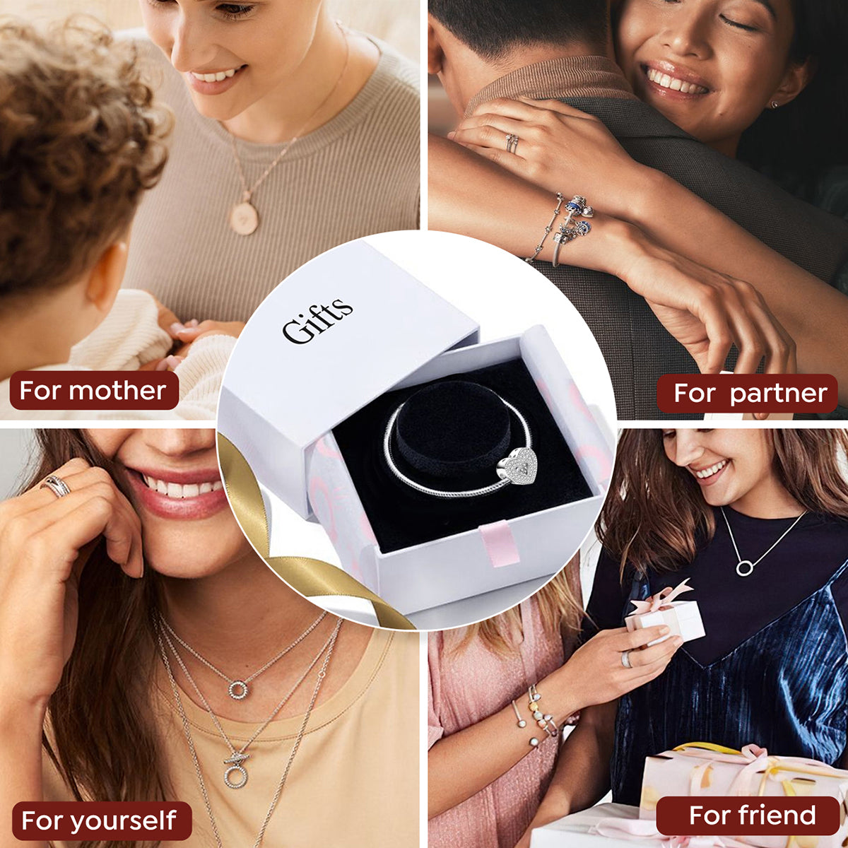 925 Sterling silver heart  charm bead