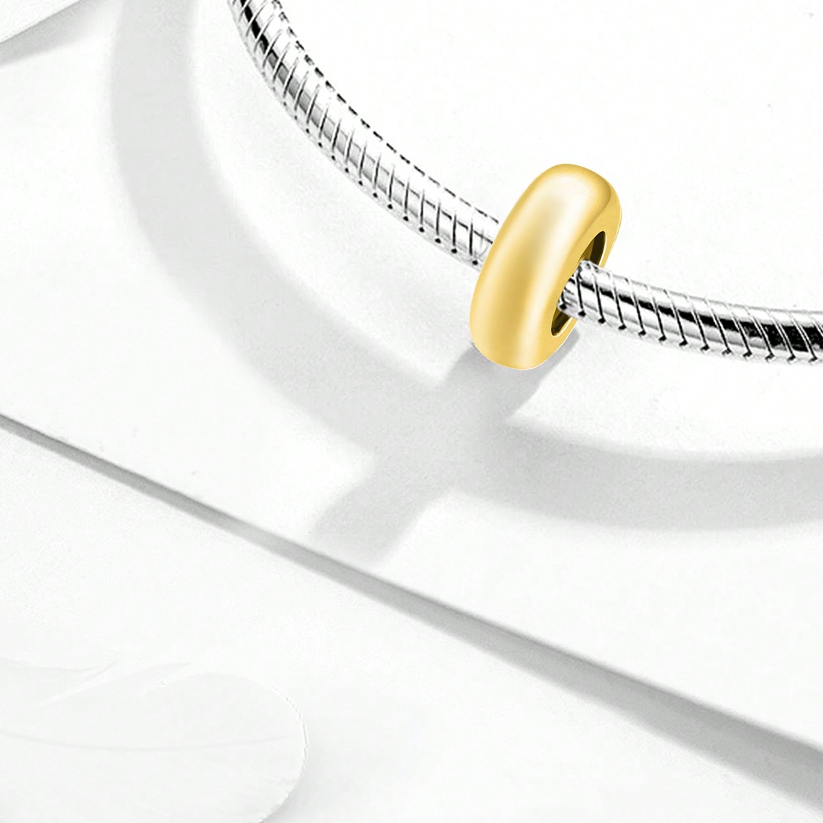 925 Sterling silver round charm bead