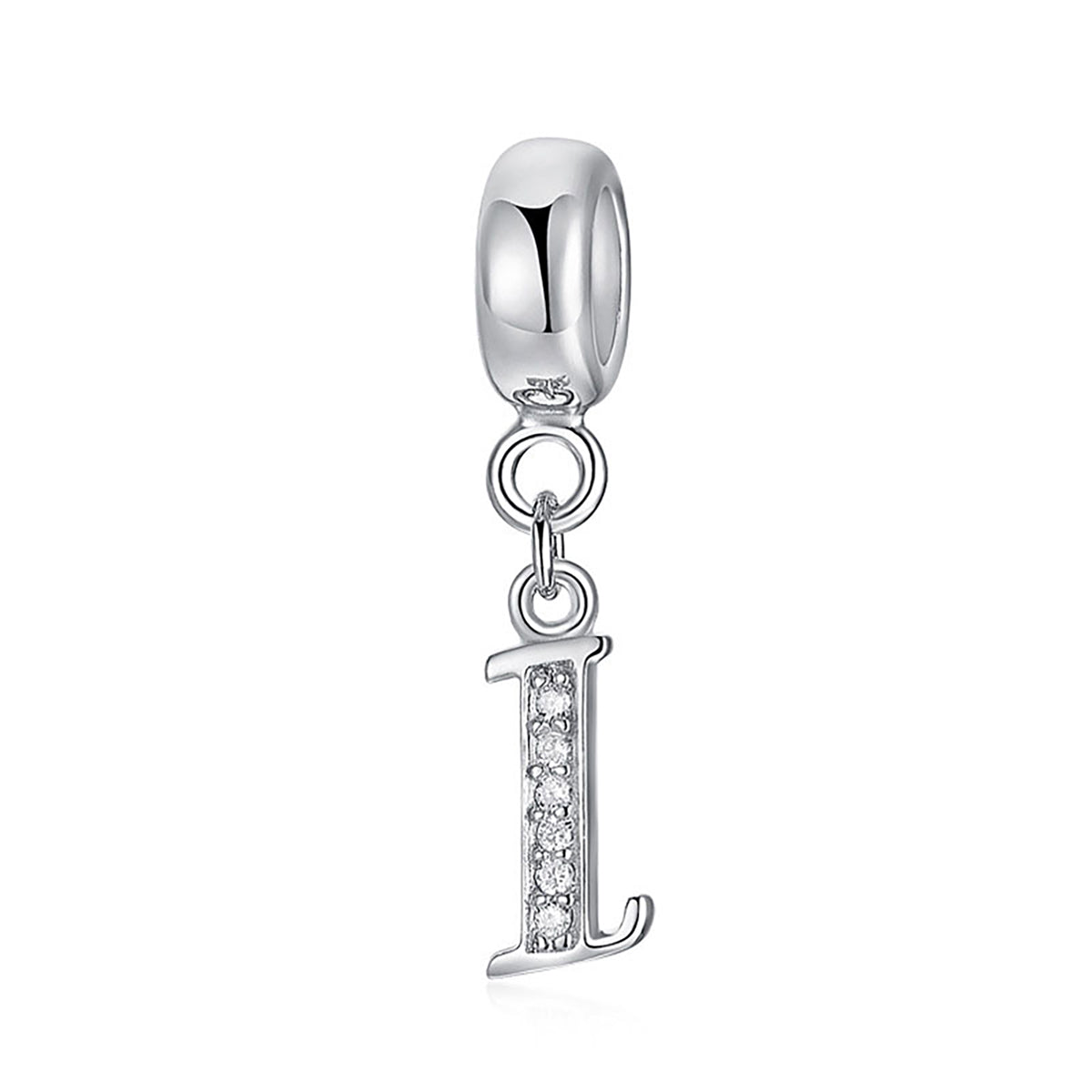 925 Sterling silver letter charm bead