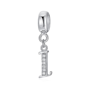925 Sterling silver letter charm bead