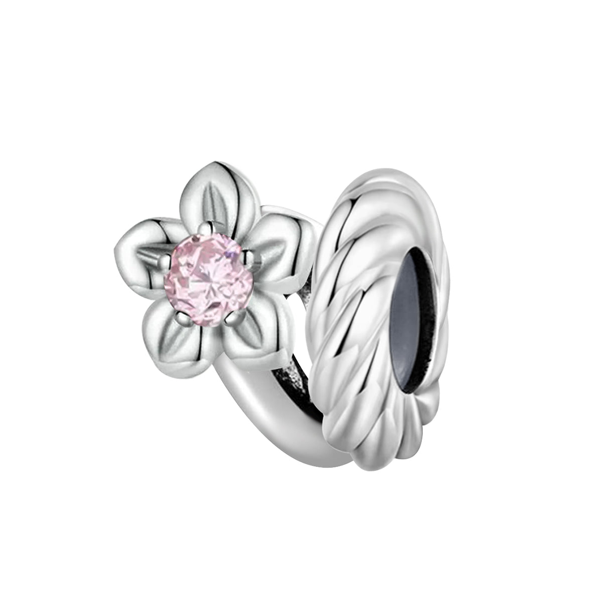 925 Sterling silver flower charm bead