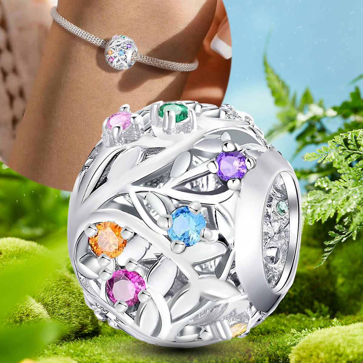 925 Sterling silver charm bead