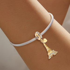 925 Sterling silver Eiffel Tower charm bead