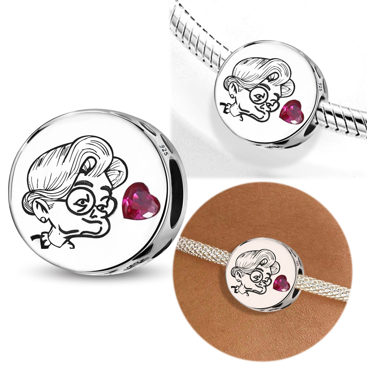 925 Sterling silver charm bead