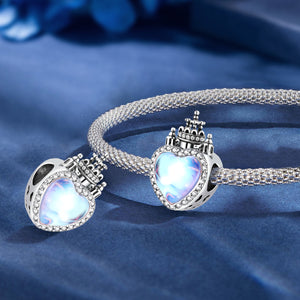 925 Sterling silver castle charm bead