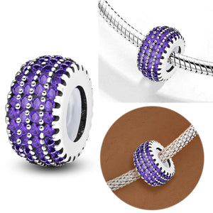 925 Sterling silver round charm bead