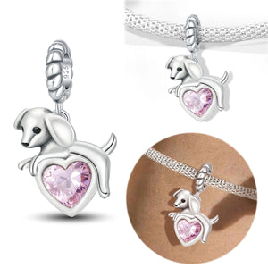 925 Sterling silver dog bead