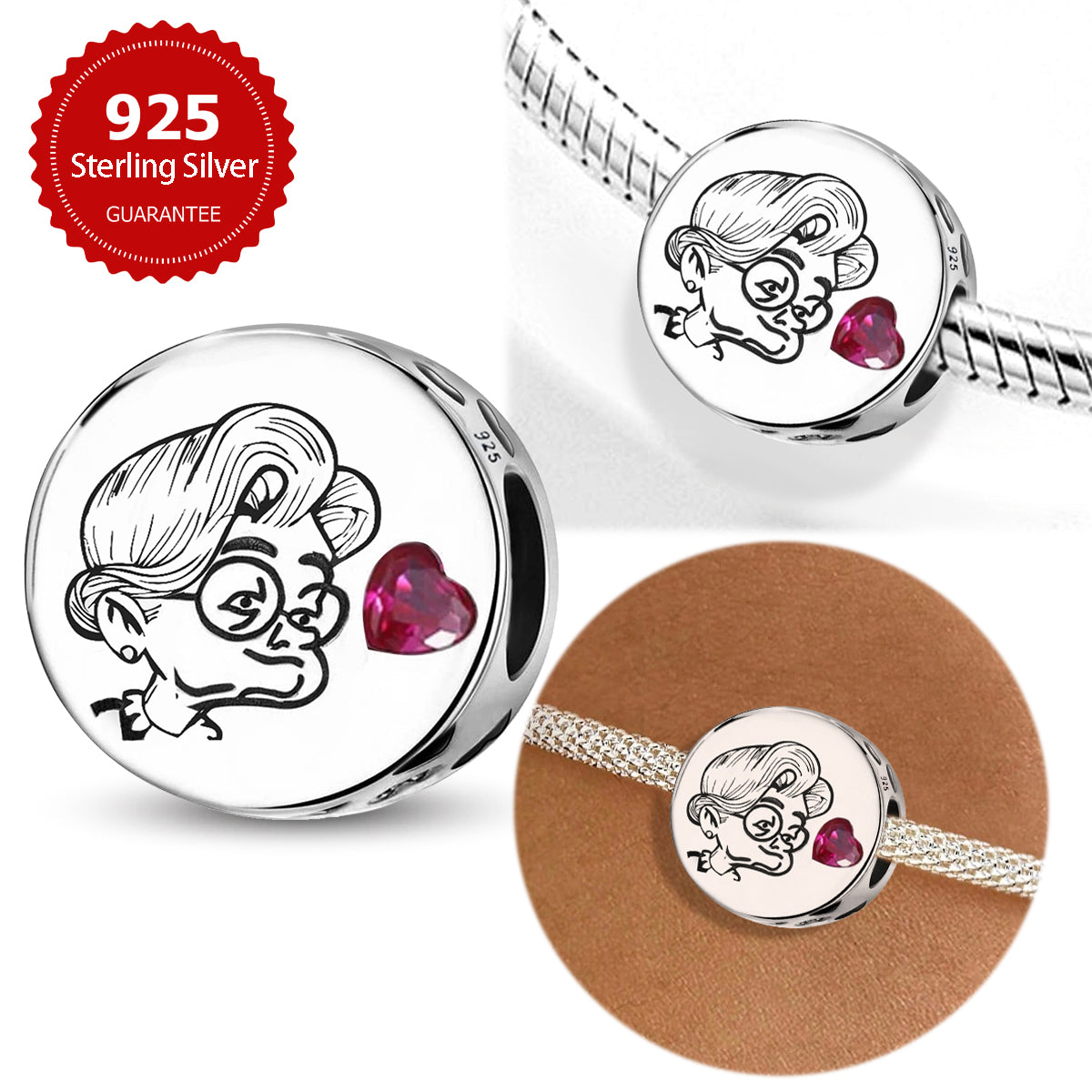 925 Sterling silver charm bead