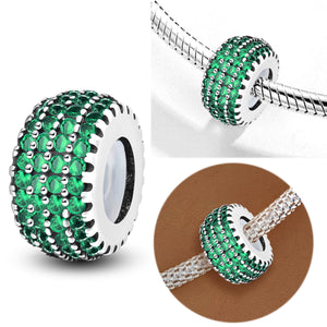 925 Sterling silver round charm bead