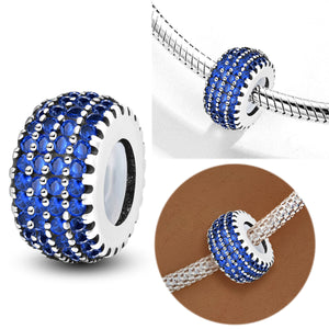 925 Sterling silver round charm bead