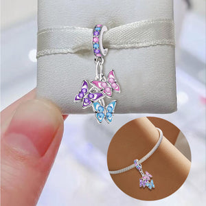 925 Sterling silver butterfly charm bead