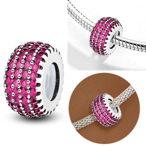 925 Sterling silver round charm bead