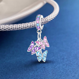 925 Sterling silver butterfly charm bead