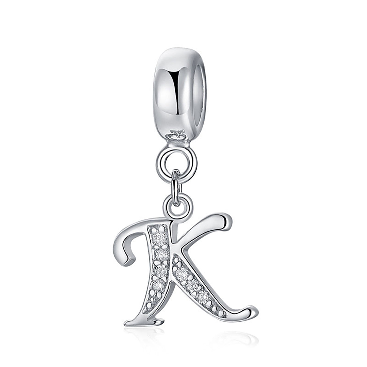925 Sterling silver letter charm bead