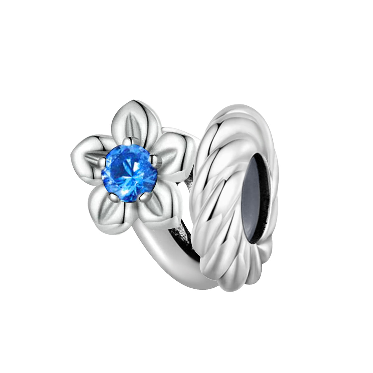 925 Sterling silver flower charm bead