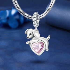 925 Sterling silver dog bead