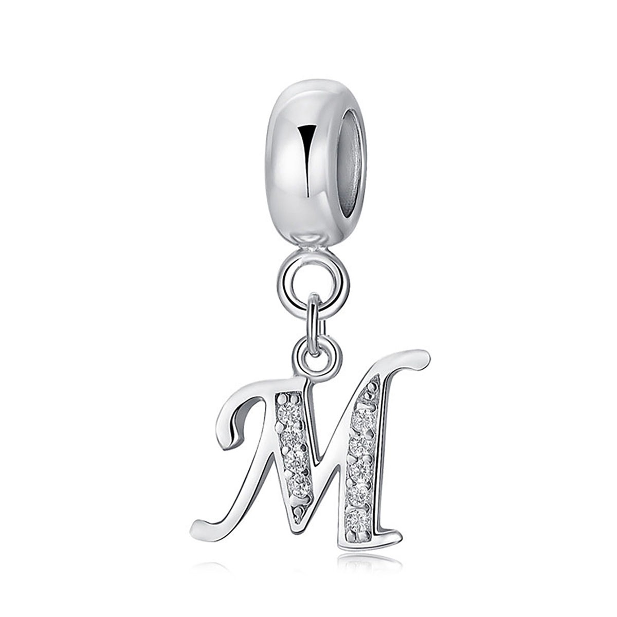 925 Sterling silver letter charm bead