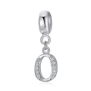 925 Sterling silver letter charm bead