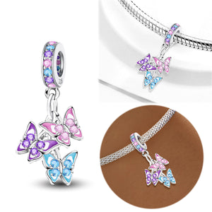 925 Sterling silver butterfly charm bead